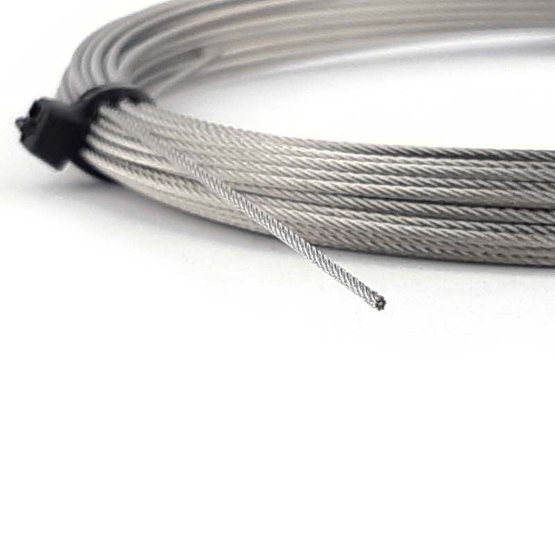 Câble Acier Inoxydable 4mm X 20m - Structure 7x7 Torons - Pour Clôtures, Suspension, Jardin, Bricolage