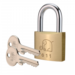 40 mm padlock, keyed alike BASI VHS 611 Lock with key