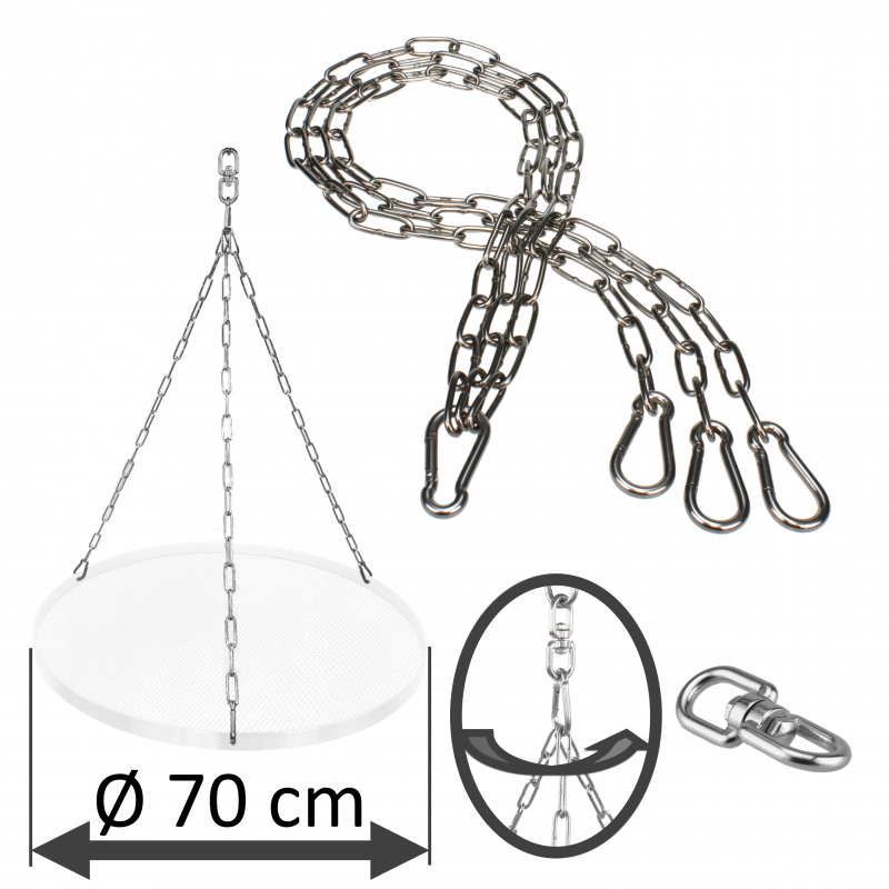 Set catena DAMASTOS Ø70 cm comprensivo di catena girevole per griglia