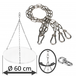 Juego de cadenas DAMASTOS Ø60cm con eslabón giratorio para parrilla