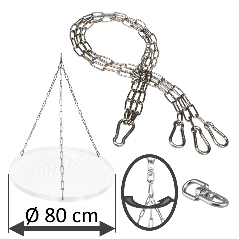 Set catena DAMASTOS Ø80 cm comprensivo di catena girevole per griglia