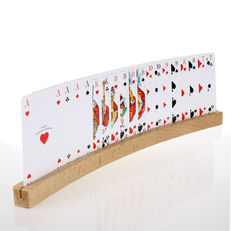 CNC4YOU Design - Beech wood playing card holder, bent and oiled