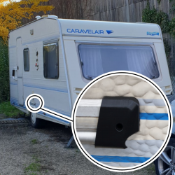 Eindkap voor caravan leidingstrip geschikt voor Caravelair