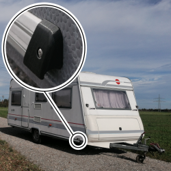 Endekappe til campingvognsrørliste, der passer til Bürstner